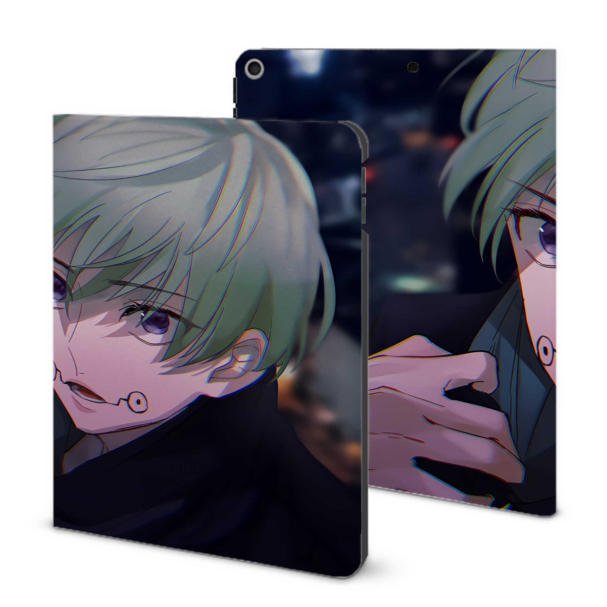 （画像用） 呪術廻戦 Jujutsu Kaisen IPad ケース ブック型 PUレザー TPU 耐衝撃 軽量 薄型 ペン収納なし 全面保護 IPad 各モデル対応